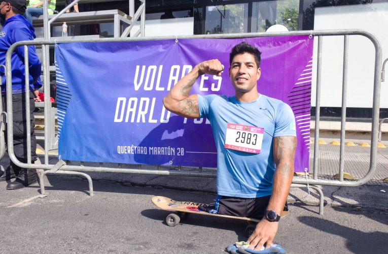 Atleta paralímpico participó en Querétaro Maratón
