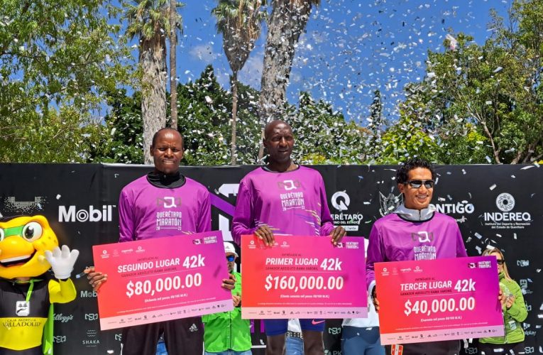 Keniatas arrasan con Querétaro Maratón 2023