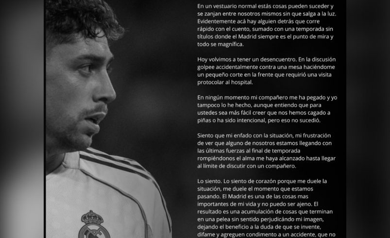Federico Valverde pide perdón por su bronca con Tchouaméni 